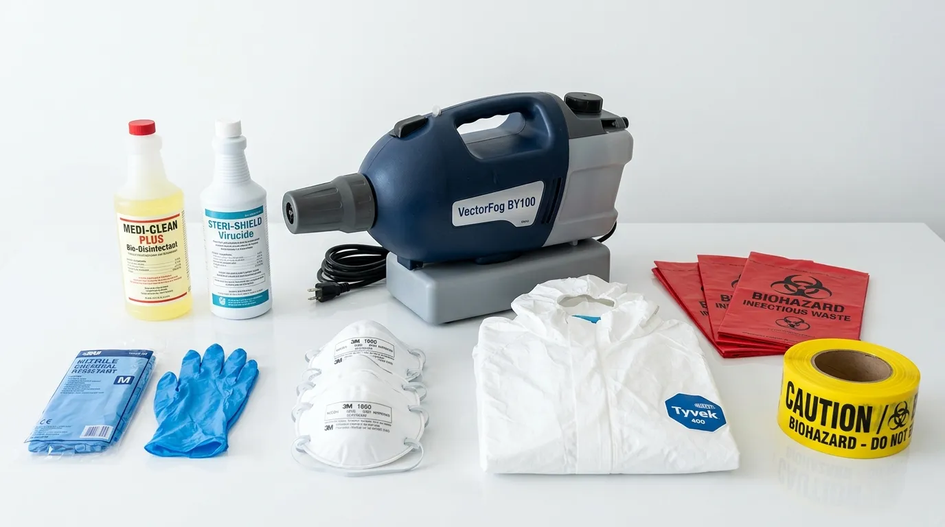 Professional biohazard remediation crew working in Raynham